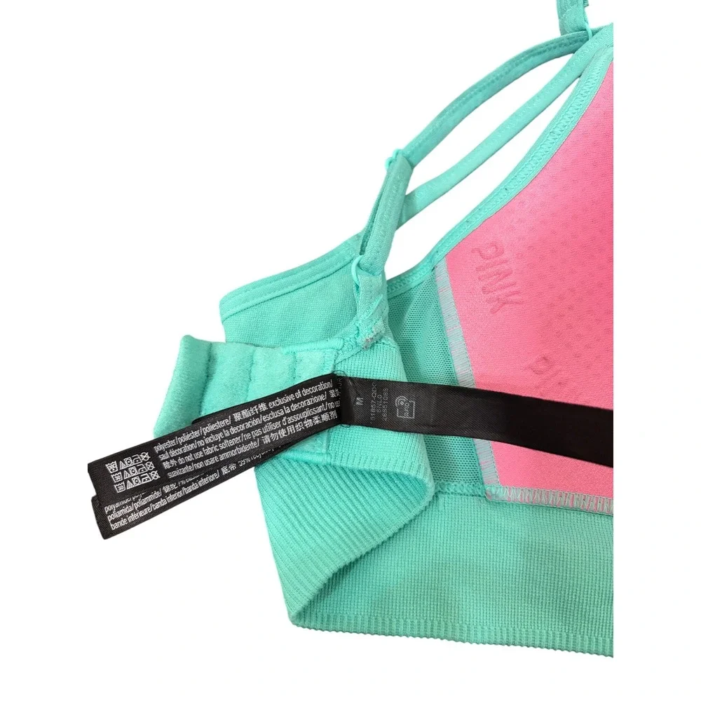 Pink Victoria's Secret Active Seamless Lightly Lined Sports Bra Mint Green M
